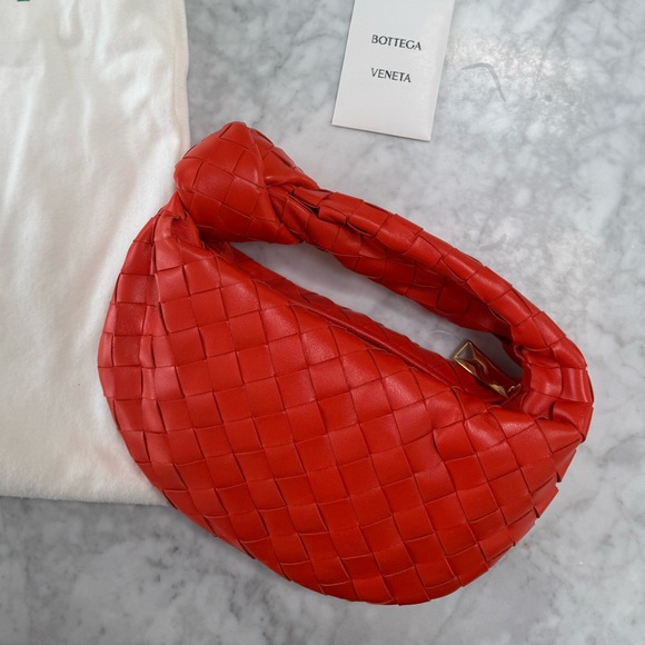 NWT Orange Bottega Veneta Mini Jodie Dark - Picture 6 of 17